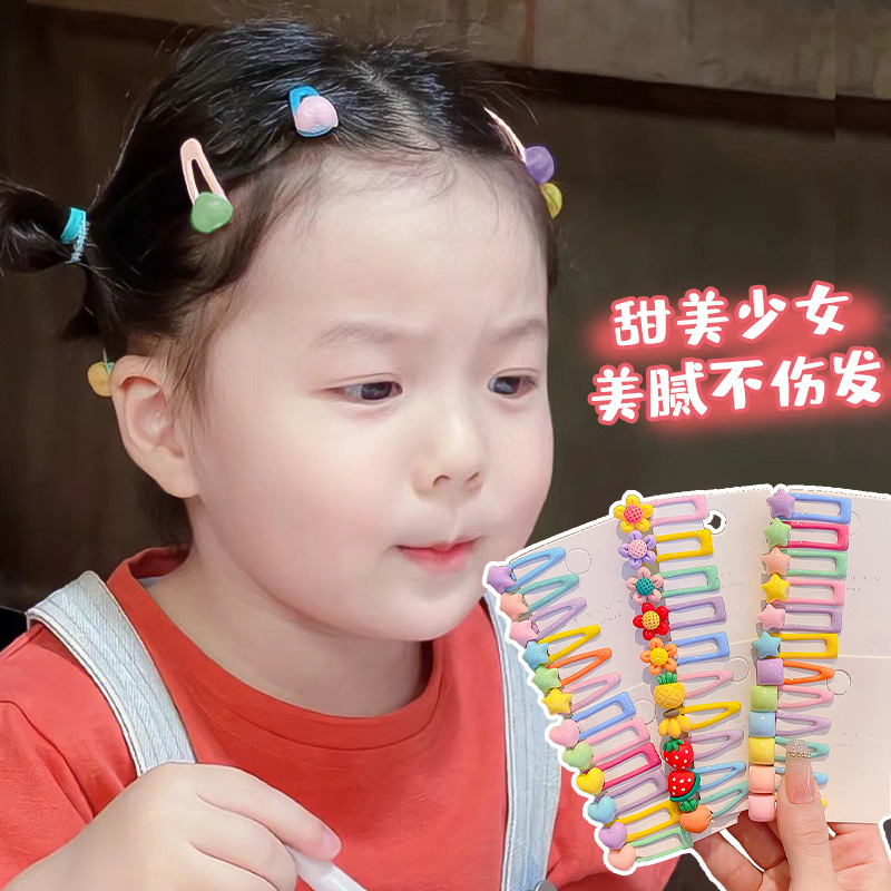 Bebé lindo pequeño clip BB para niños frises clip para el cabello para niños adornamientos para el cabello bebé super lindo tarjeta de cabello