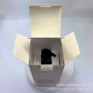 亚马逊定制375ml透明玻璃瓶圆形质感沐浴露透明瓶欧式洗手液瓶