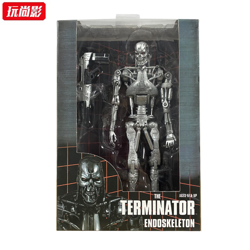 Neca Movie Terminator Series T800 Boxed Skeleton 7inch Joint Movable Action Figure Model
