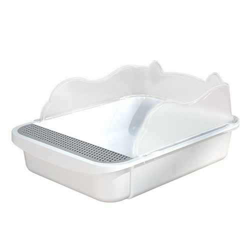 Large Semi-Closed Cat Litter Box with Anti-Scatter, Sand-Proof, and Odor-Preventive Home Use Full Open Design for Kittens Cat Supplies
