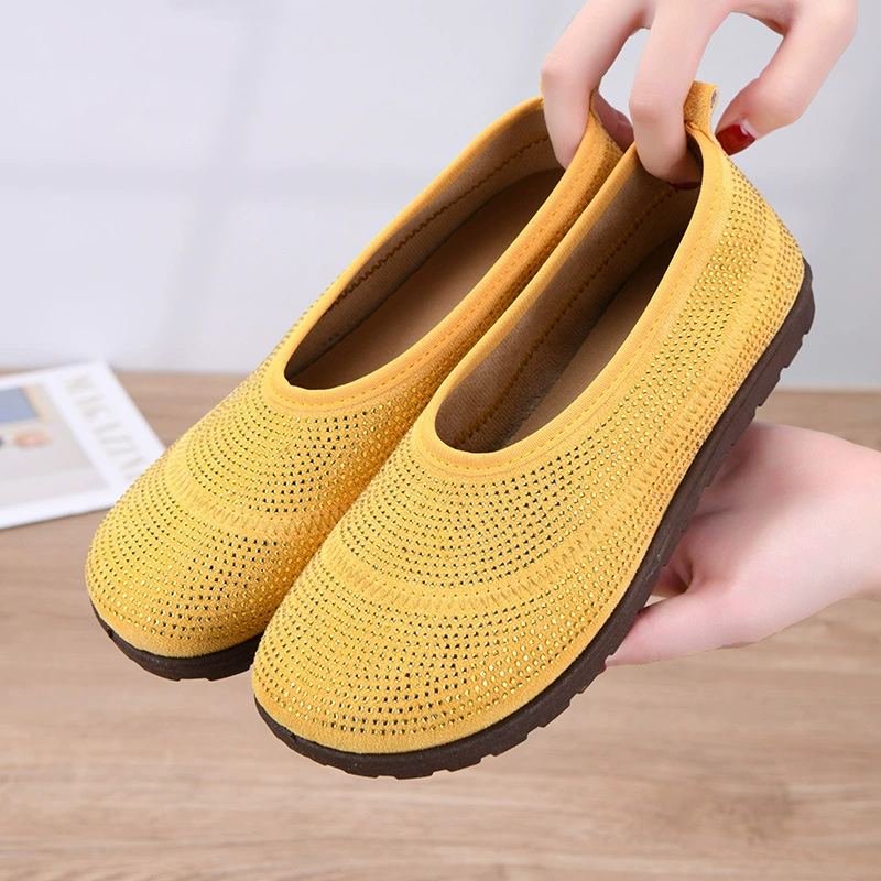 Женские туфли Мэри Джейн с полным бриллиантовым покрытием, модные, повседневные и универсальные, на мягкой подошве.