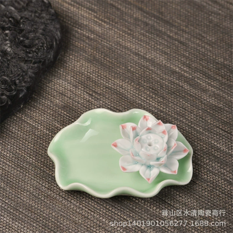 Керамическая диска из лотоса Jingdezhen диска для благовоний ароматная печь для дома украшения лотоса нити благовоний заглушка