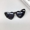 Fashionable cute sunglasses for adults, trend sun protection cream heart-shaped, glasses suitable for men and women, new collection, UF-protection