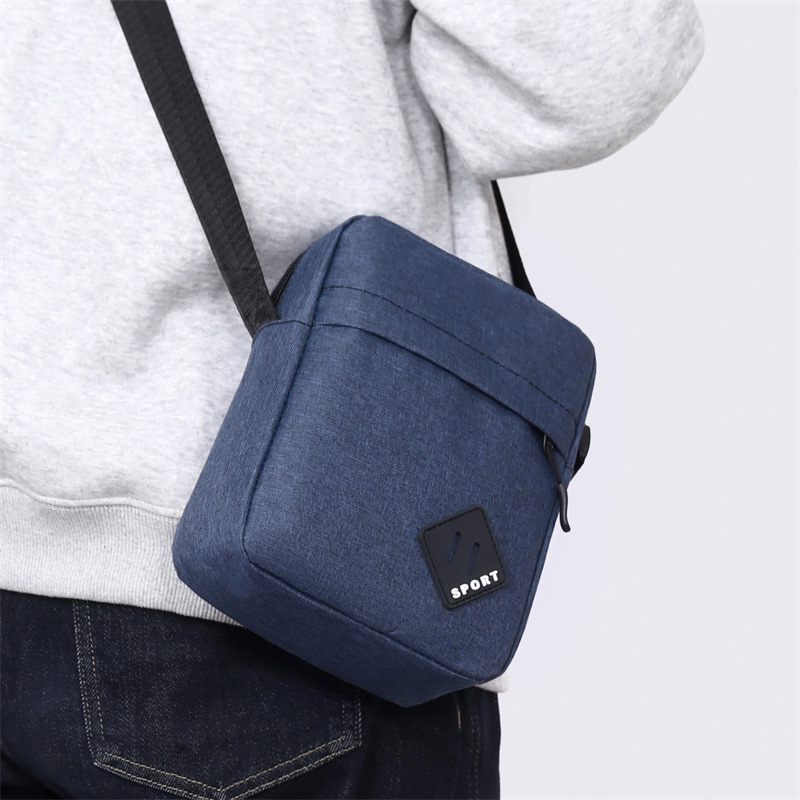 Cross-Border Crossbody Bag New Lightweight Oxford Cloth Business Commuting Casual Men's Bag Fashionable Simple Horizontal and Vertical Shoulder Bag