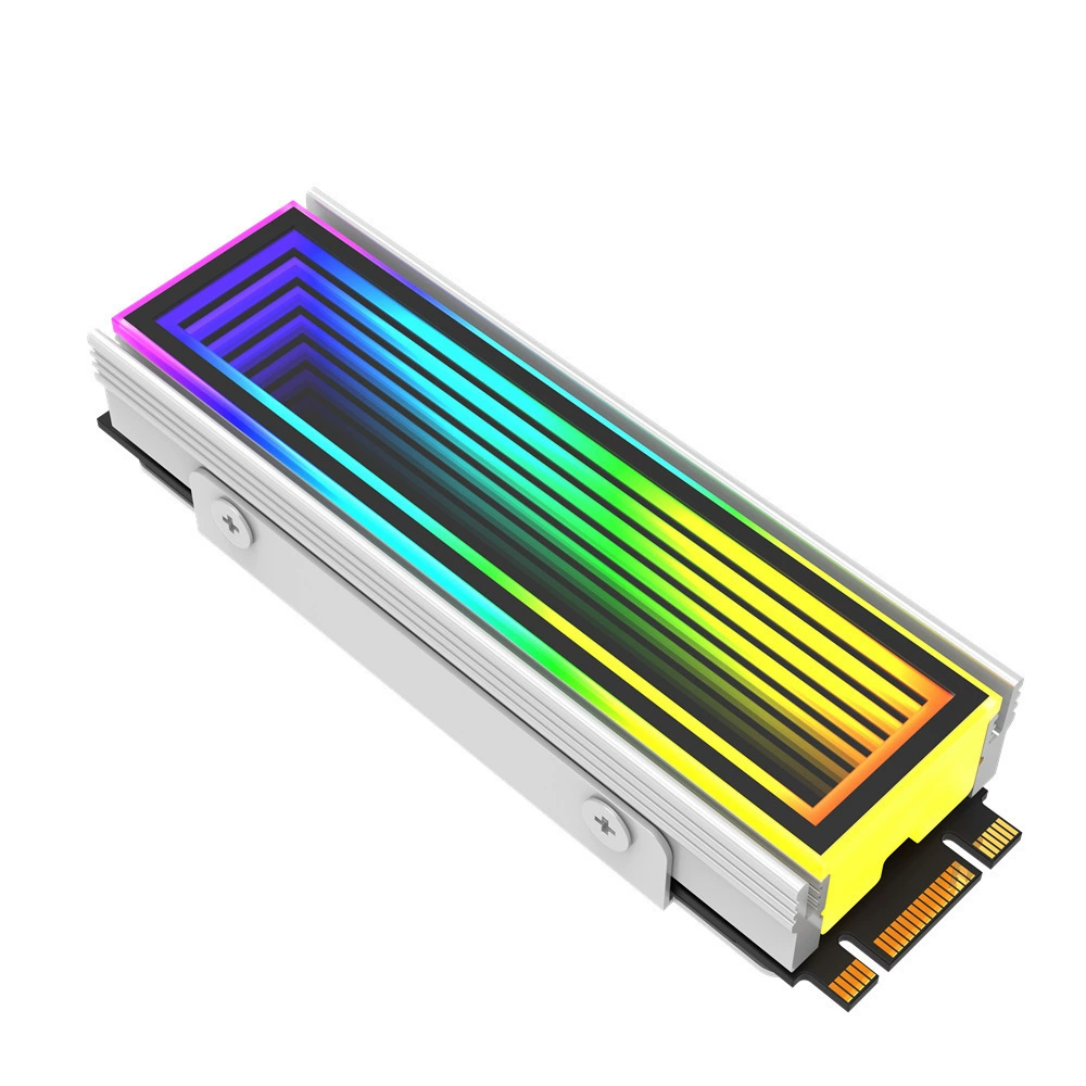 Радиатор M.2 SSD2280 Snow Mirror ARGB Phantom M2, полностью алюминиевый радиатор NVMe