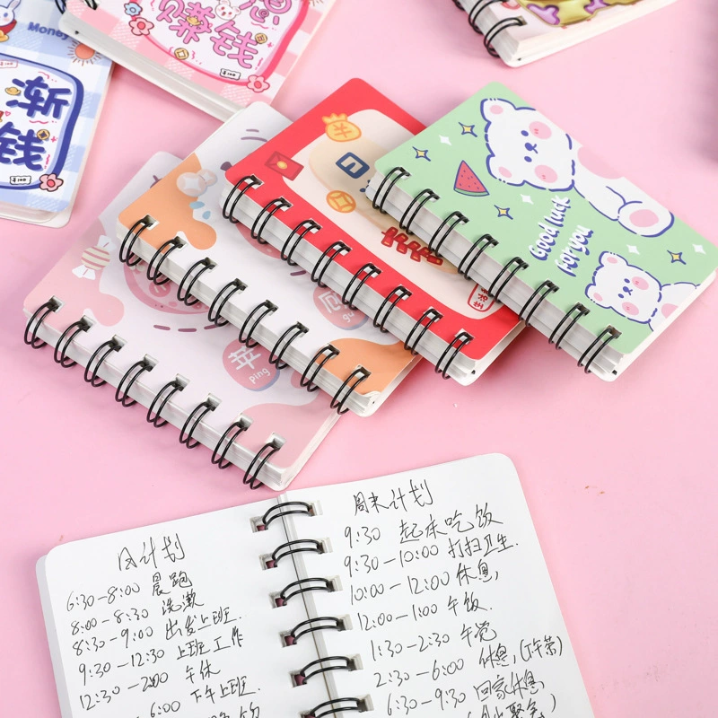 Мультяшный милый высокий цвет женского сердца ветер катушка ноутбук супер толстый портативный