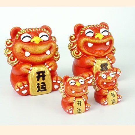 [소형] 사자 300마리 행운의 민난 돌 사자 4.5cm 서재 가정용 가구 오픈 기념품