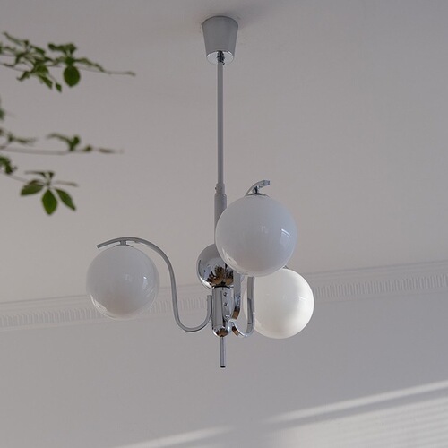 French-style Bauhaus pendant chandelier living room lamp Nordic designer creative spherical restaurant lamp cream-style bedroom lamp