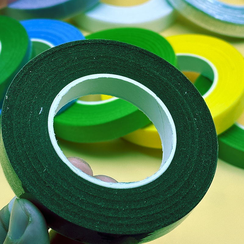 Fuente de fábrica directa verde verde claro floral mano DIY material de papel adhesivo corolla de flores varilla adhesivo adesivo adjunto