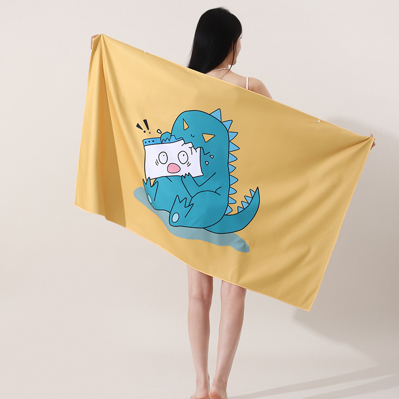 0974 yellow dinosaur (double-sided velvet)