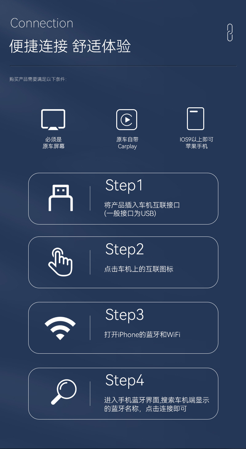 Cross-Border Popular Product: Carplay Wired-To-Wireless Adapter Box, Android Auto Car-Machine Connectivity Smart Carplay Box