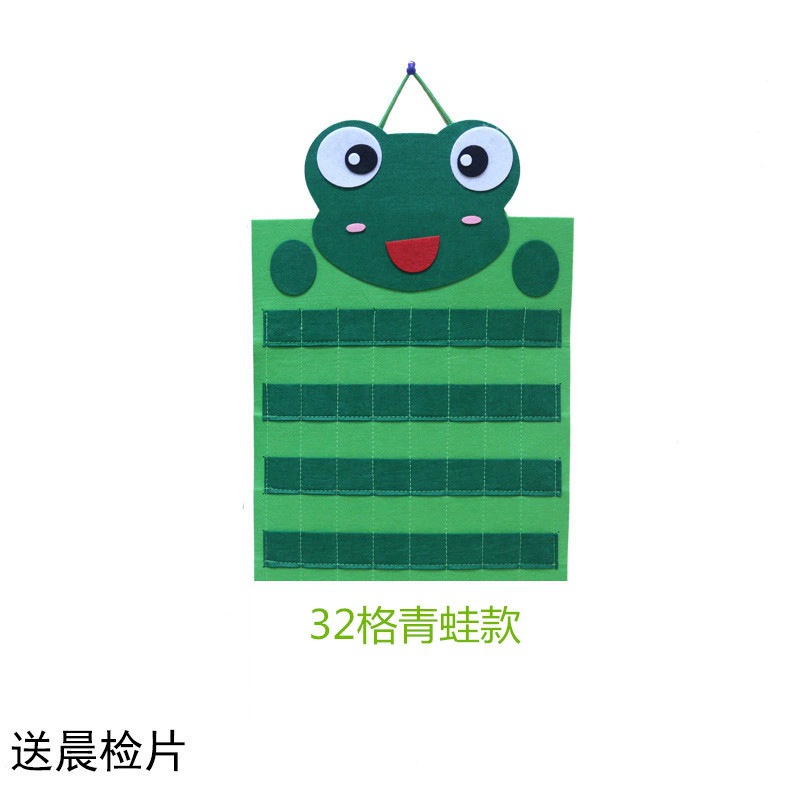 Cartoon hanging organiser for kindergarten, card non-woven cloth, storage bag, increased thickness
