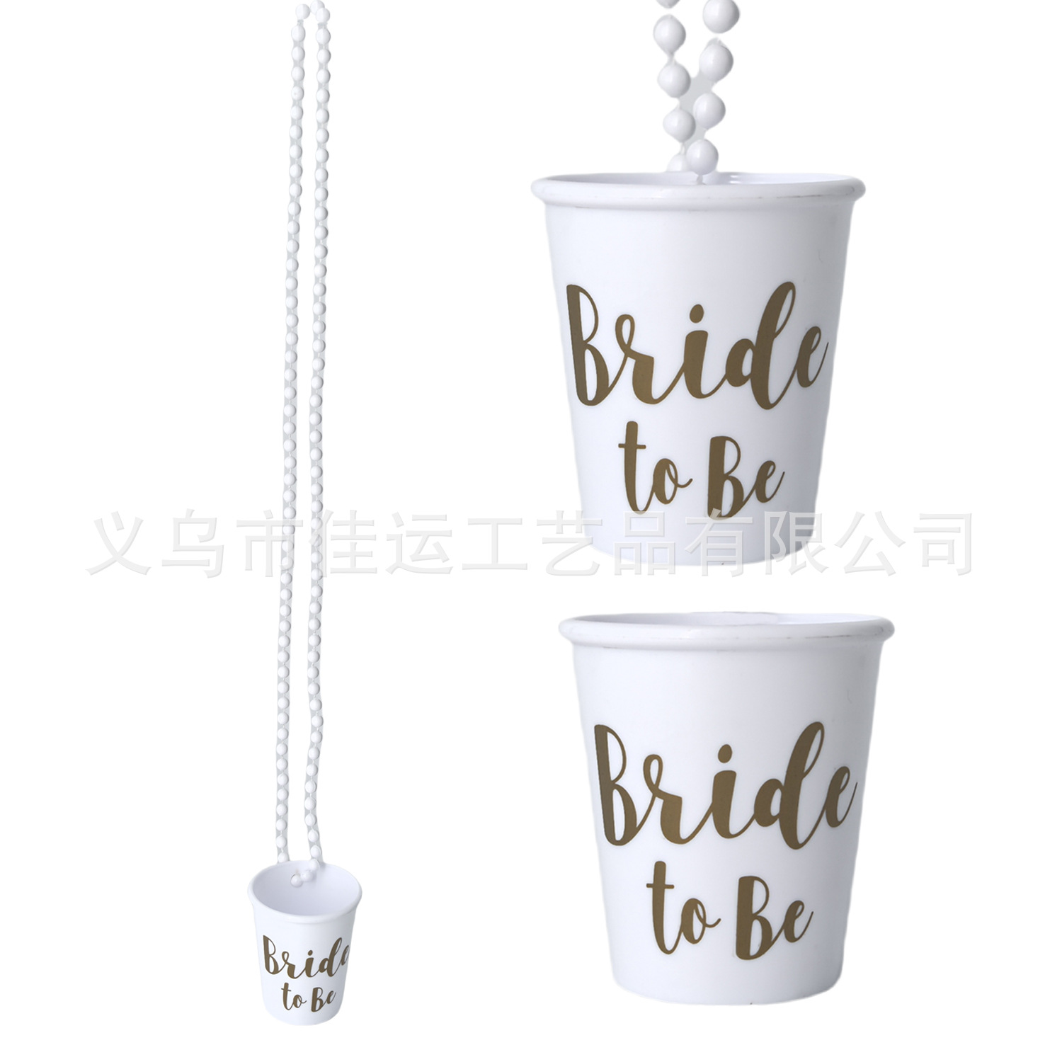 Bride to be collar de copa Getting married fiesta de boda copa de vino de plástico collar de copa
