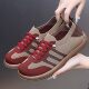 2025 Spring New Fashion Western Style German Training Shoes Lightweight Comfortable Women's Casual Shoes Soft Sole Non-slip Old Beijing Cloth Shoes