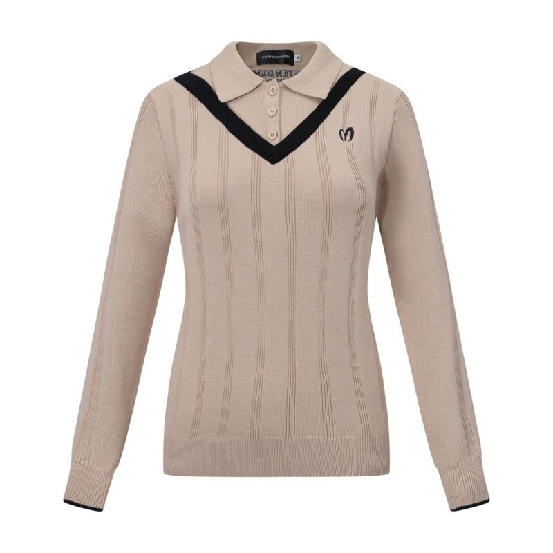 Korean Original Golf Clothing Women's Autumn and Winter Long-Sleeved Knitwear Pullover Age-Reducing Sports Versatile Warm Knitwear