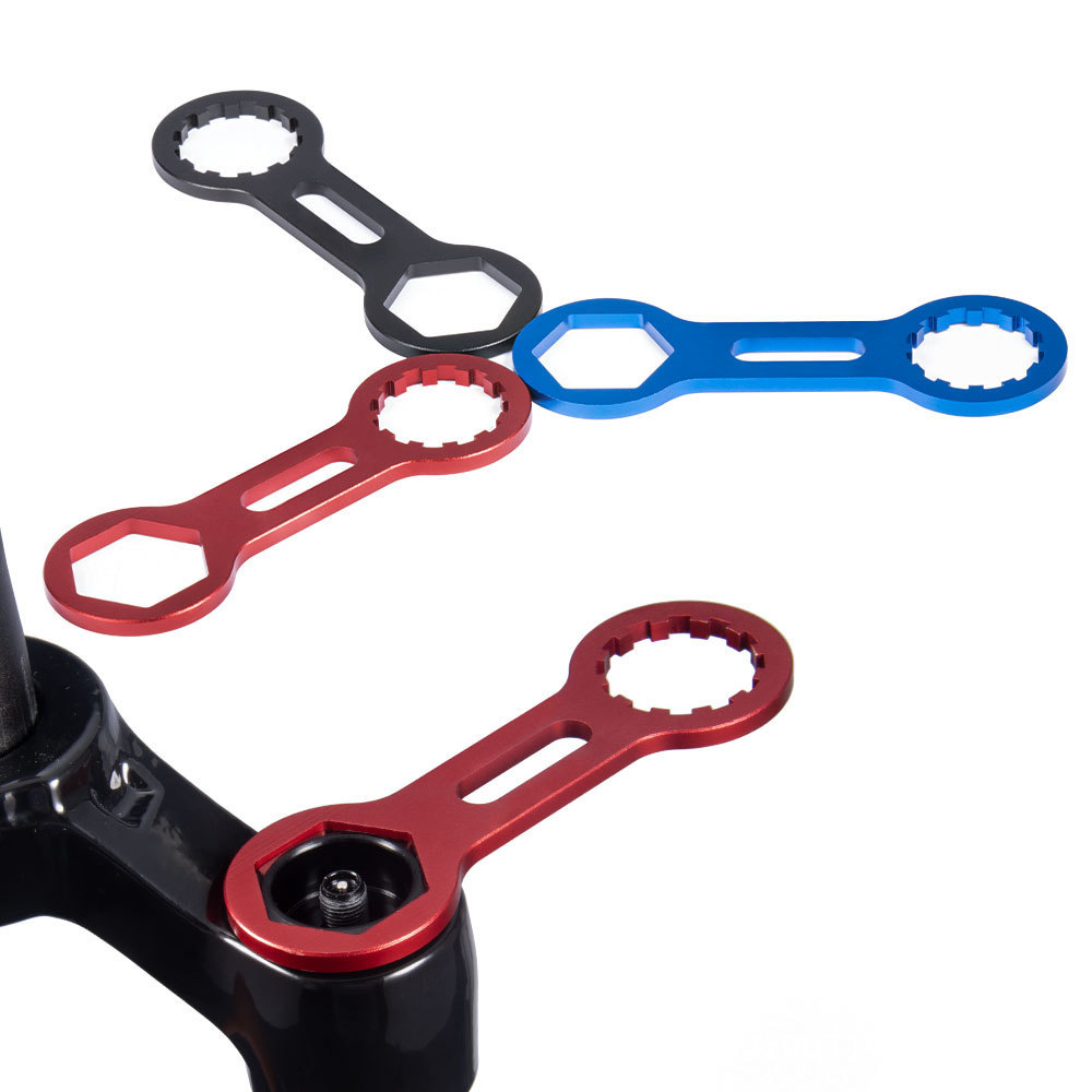 Viaron bicicleta de montaña tenedor delantero hombro llave Tenedor de aire cubierta superior desmontaje Herramienta hidráulica tenedor delantero herramienta de reparación