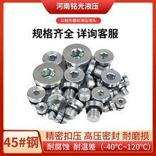 液压公制堵头内六角螺纹油堵螺塞液高压胶软油管过渡卡套快插接头