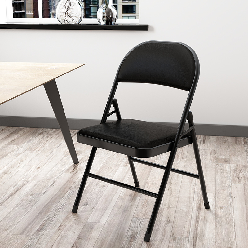 Foldable back chair, household chair, portable office chair, meeting chair, computer chair, dining chair, dormitory simple stool