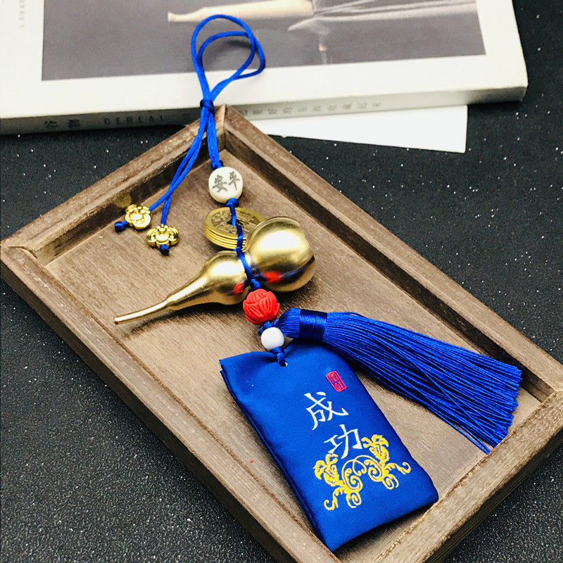 Manufacturer produces copper gourd five emperors money car pendant…