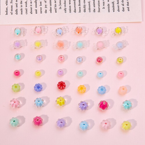 Acrylic beads within beads homemade beaded bracelet jewelry handmade diy braided necklace earrings hair accessories handmade materials