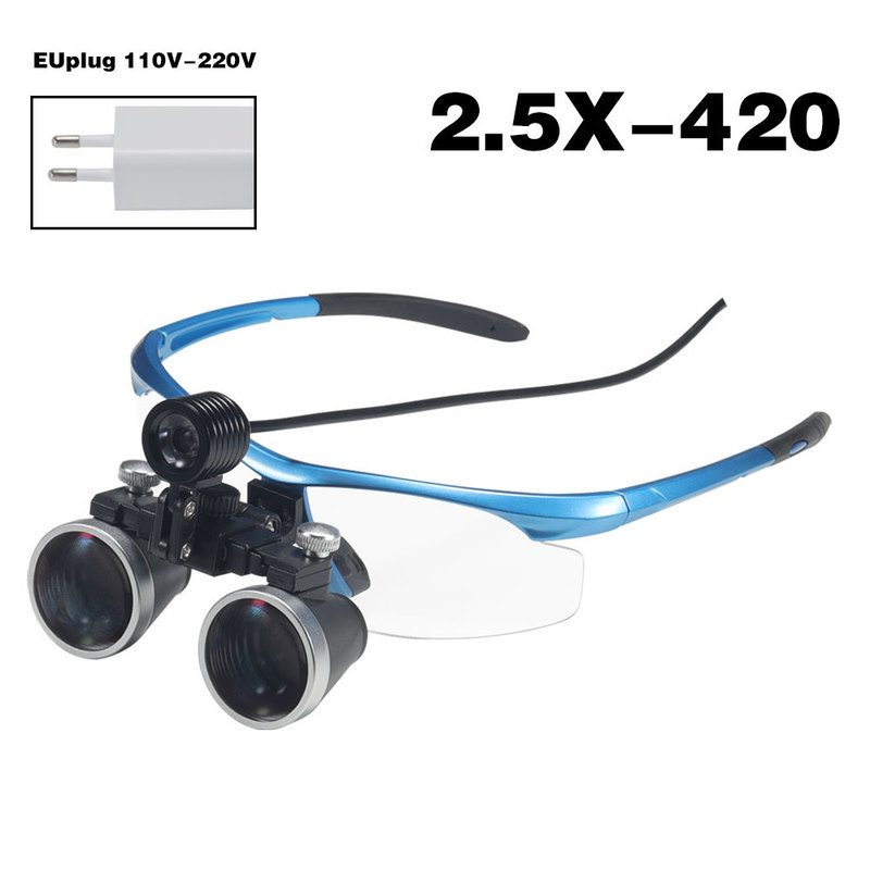 歯科口腔メガネ式ルーペLEDヘッドライト付き3.5倍心臓血管手術骨科外科検査|undefined