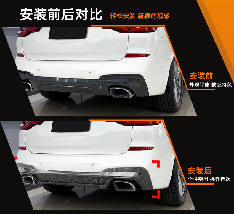 Suitable for Bmw X3 X3M G01 m Sport 2018-2021 Front and Rear Lip Spoiler Modification