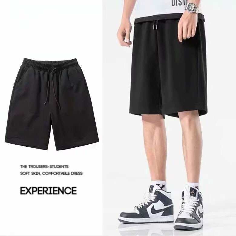 Pure Cotton Terry Men's Shorts, Loose Short-Sleeved Large Size Casual Sports Outerwear Shorts, Running Basketball Shorts