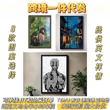 跨境代发帆布画印刷画无框画油画布画芯装饰画壁画海报酒店挂画