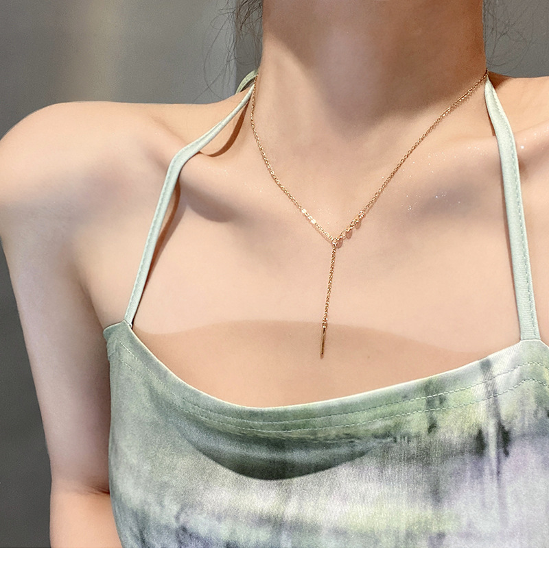Fashion simple titanium steel disc pendant necklace wholesalepicture1