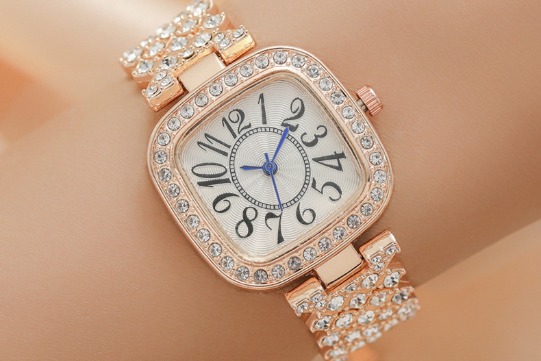 esplosioni più venduti quadrato digitale blu ago moda braccialetto di diamanti orologio da donna orologio da donna_voghion.com