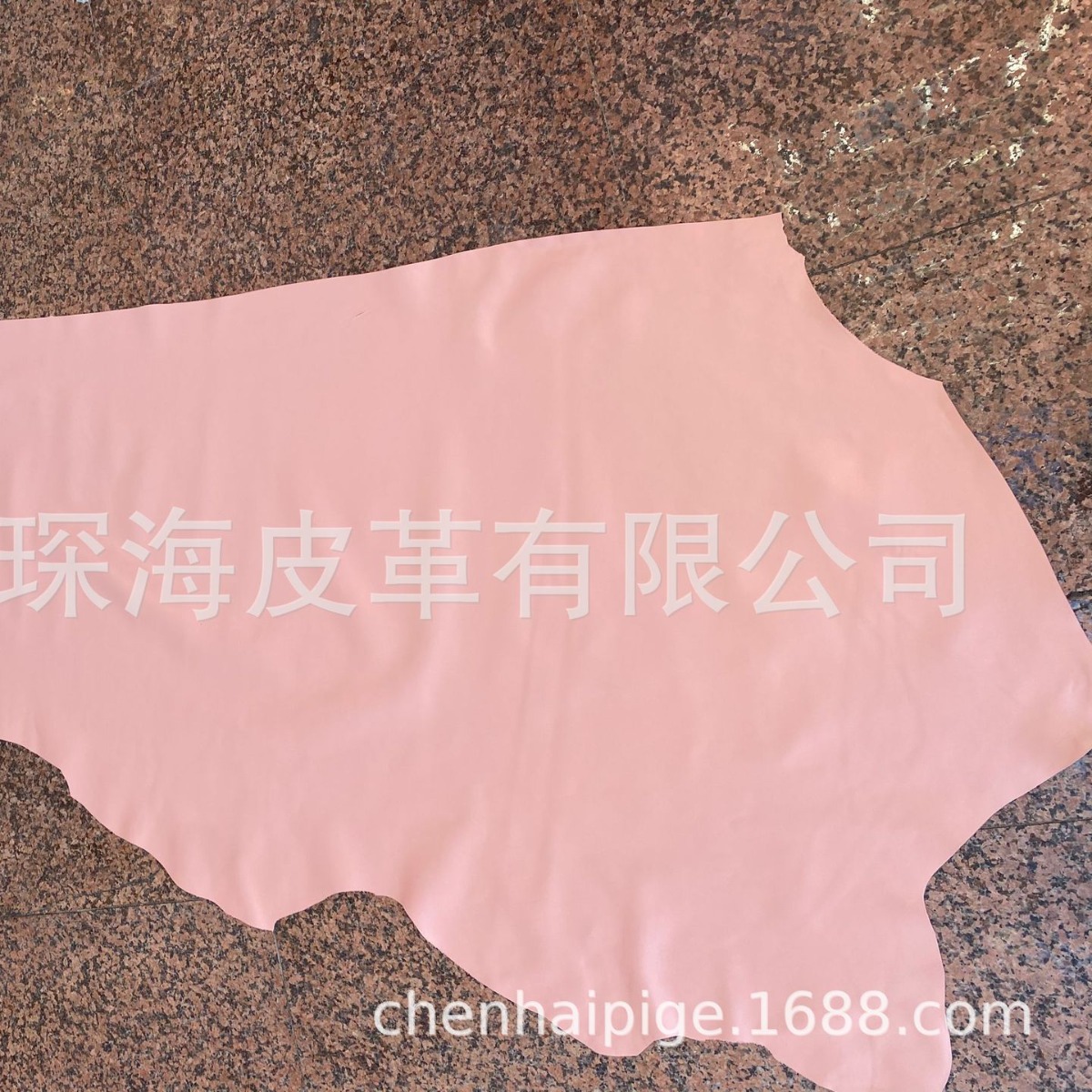 头层牛皮 皮革皮料 牛皮面料 整张牛皮 樱花粉 粉红色