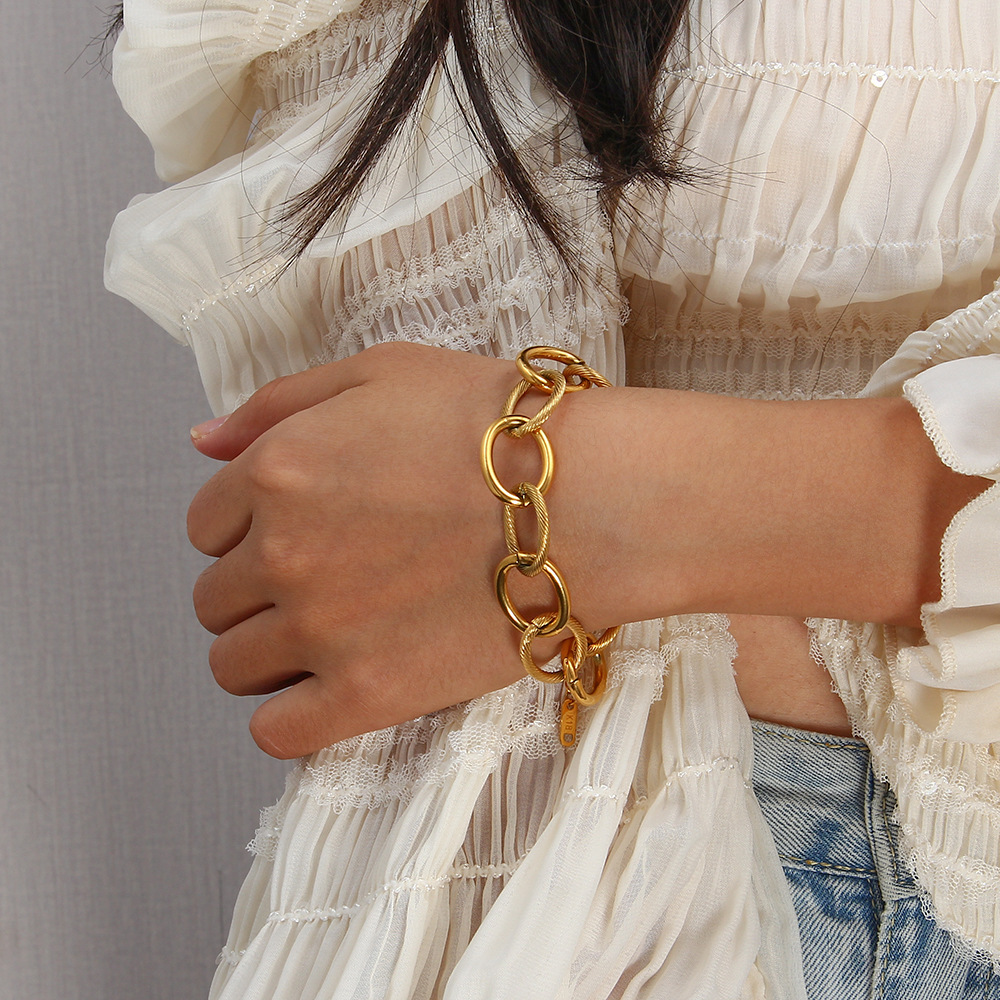 Simple Style Geometric Stainless Steel Necklace Plating Stainless Steel Necklaces