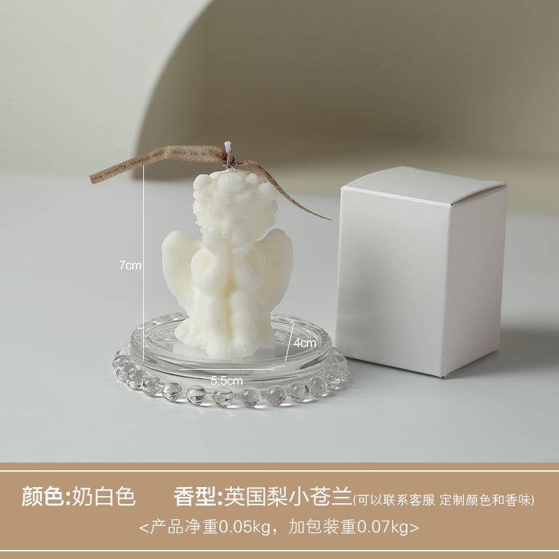 小天使香薰蜡烛浪漫创意生日伴手礼香氛桌面装饰摆件跨境造型蜡烛|undefined