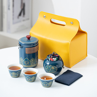 Портативный чайный сервиз для путешествий, уличный комплект, чай, заварочный чайник для кемпинга, подарок на день рождения, оптовые продажи