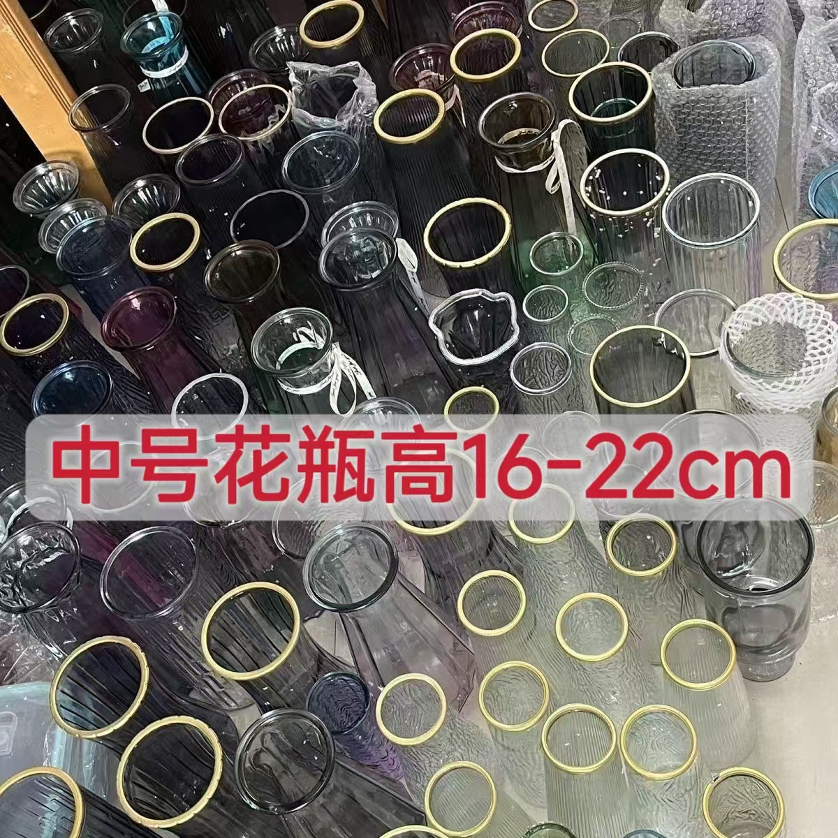 Venta al por mayor precio especial nórdico estilo ins jarrón de vidrio bambú rico agua flor arreglo floral combinación retro decoración de escritorio