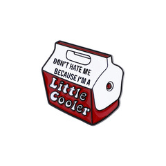 Cross-border "Don't hate me just because I'm a little cool" milk box brooch metal badge—factory direct sales