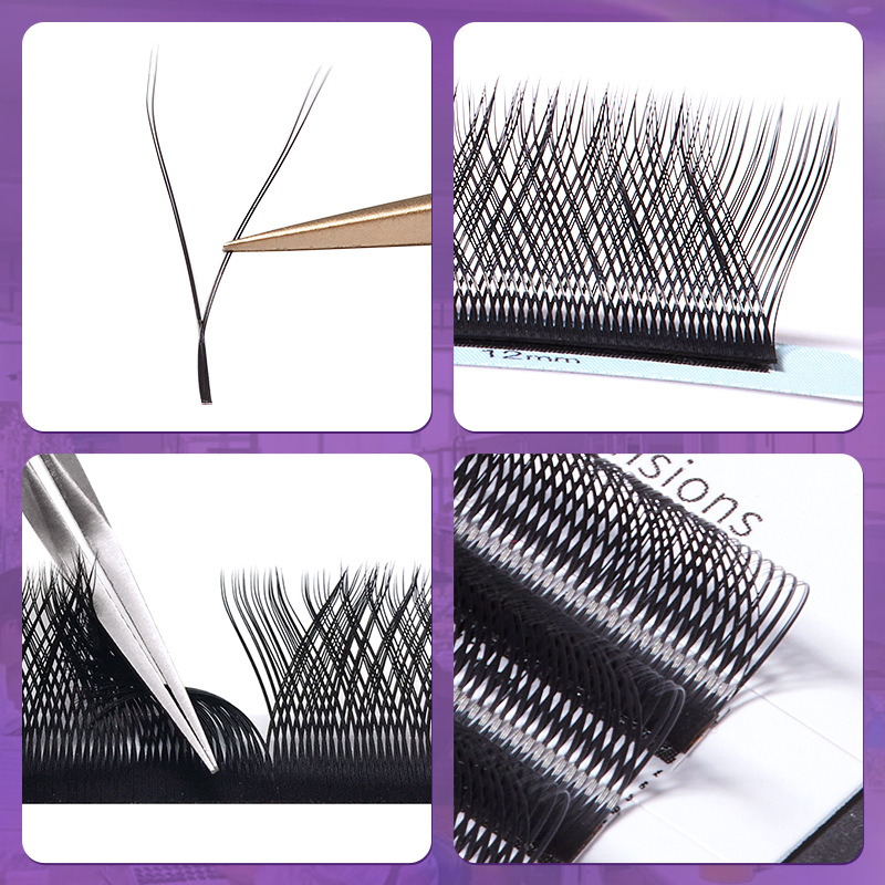 Fábrica transfronteriza al por mayor europea y americana falsa pestañas naturales de imitación de rollo de pelo denso blando mezcla densa injerto y