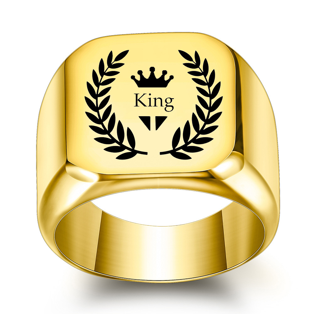 17g Weight Rings Classification 5, 6, 7 Ring Size 1 Piece Quantity Party, Street Occasion Titanium Steel Material Solid Color Pattern All Seasons Season Men's Gender Plating Design Hip-Hop, Simple Style Style Hip-Hop Simple Style Solid Color Titanium Steel Plating Men's Rings Men Band Rings 2