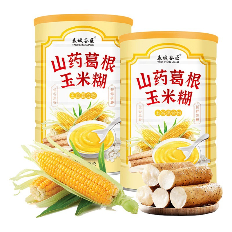 Ям Кудзу корень кукурузный порошок быстрого приготовления завтрак каша ленивая пища дрожит порошок быстрого приготовления заменитель еды 500 г