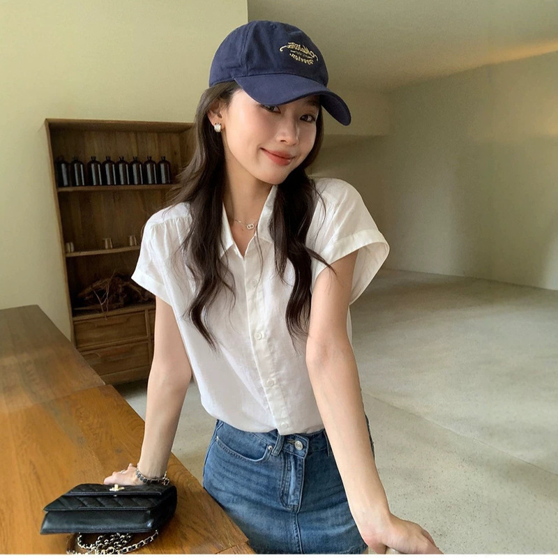 Pusumed Lyocell Linen Long-Sleeve Shirt for Women, Elegant Short-Sleeve Shirt with a Relaxed Feel, 1/ 4inch Socket Wrench