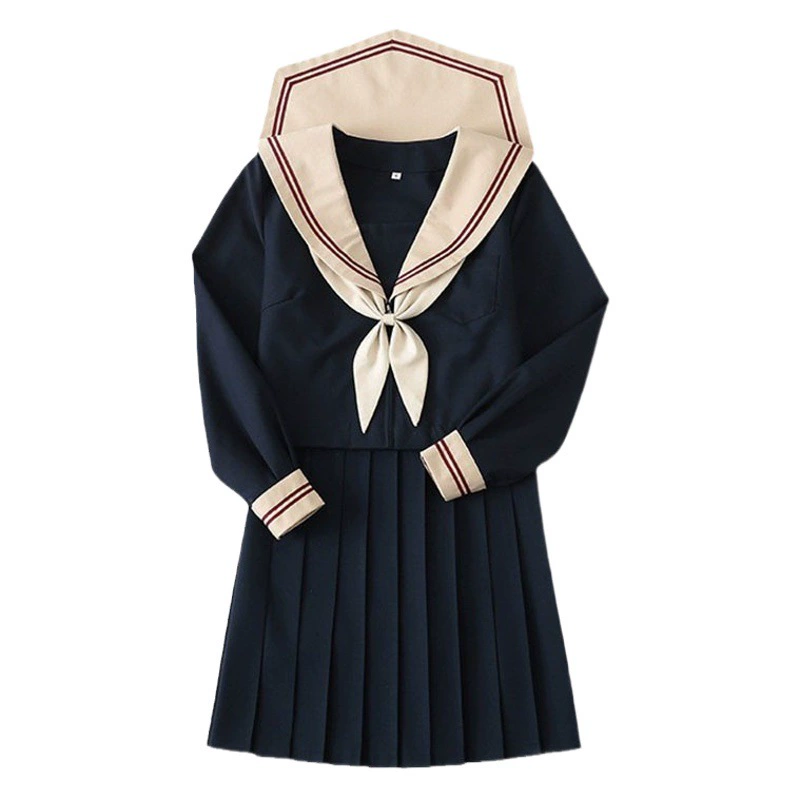 Ортодоксальная jk униформа юбка с рисовым воротником, красная вторая книга, основной костюм для моряков с длинными рукавами