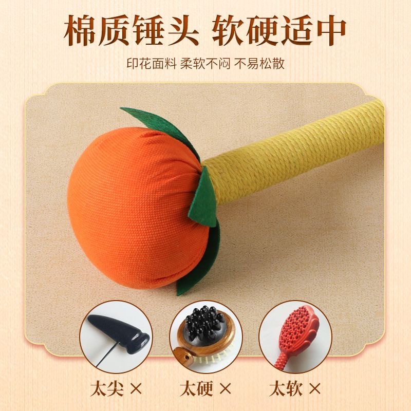 Shi Shi Ru Yi Mugwort Hammer 31cm Linen Moxa Tap Stick for Body Relaxation overview