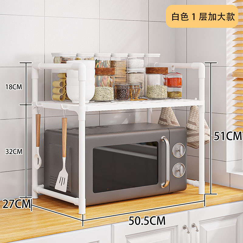 Estante Organizador para Microondas de Plástico, Multicapa para Cocina