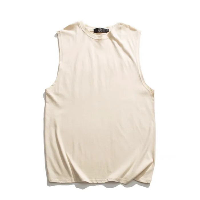 살구 단색 조끼