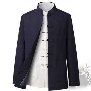 Tang Suit Male Middle-aged and Elderly Dad Coat Old Man Clothes Chinese Style Grandpa Thin Spring and Autumn Jacket Chinese Han Clothing