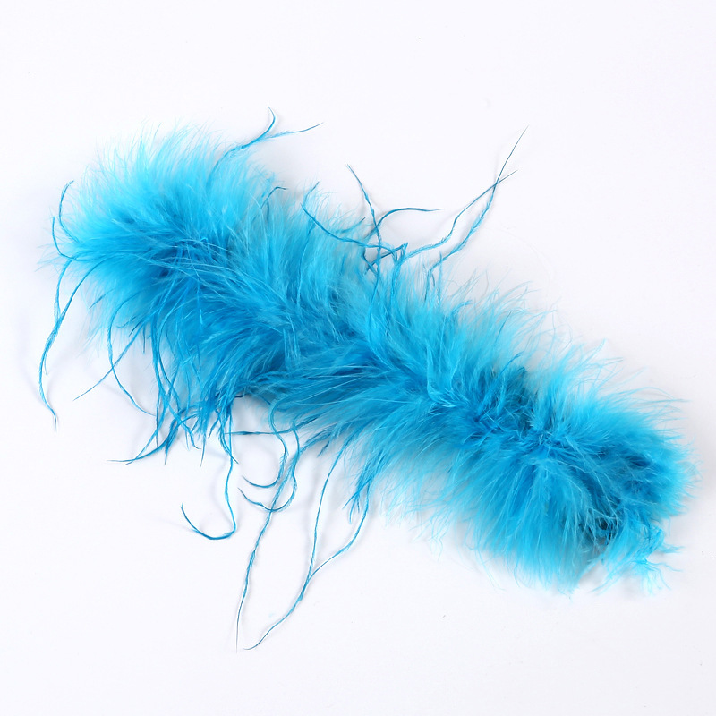 호수 푸른 타조 깃털 반지