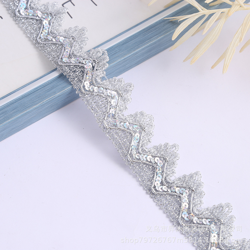 Dragón año Chanel estilo encaje accesorios hechos a mano bricolaje Ropa de Oro encaje cortina encaje en stock