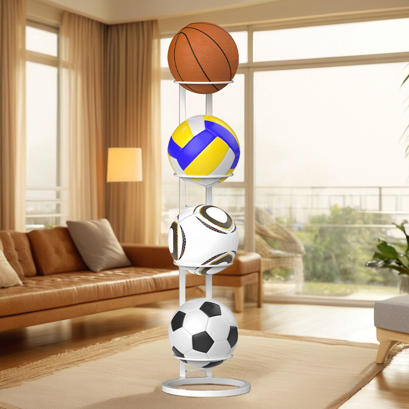Basketball, Standard Football, Volleyball Storage, Two-Layer, Three-Layer, Four-Layer Children's Ball Wall-Mounted Multi-Layer Storage
