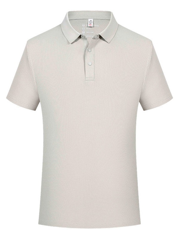 Cross-border hombre polo casual color sólido deportivo transpirable solapa de manga corta correr entrenamiento maratón camiseta de secado rápido