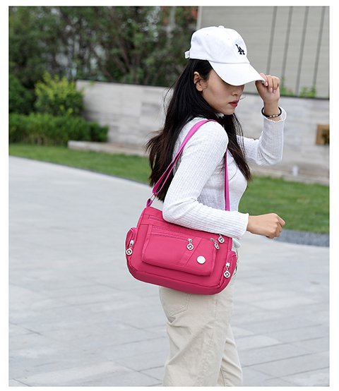New multi-layered nylon bag, casual single-shoulder crossbody bag, trendy women's crossbody bag, cross-border one-piece delivery worldwide undefined